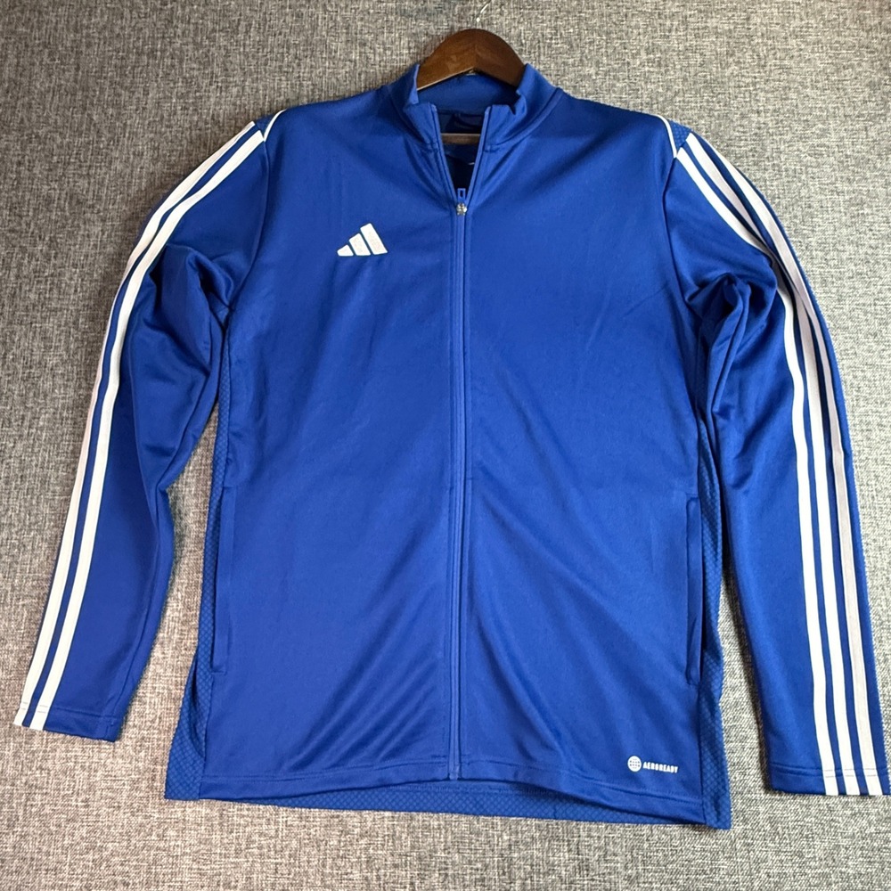 Adidas Shirt Mens | L | Royal Blue Slim Fit Long Sleeve Performance HS3505